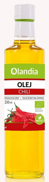 Dầu hướng dương ép lạnh với ớt hữu cơ 250 ml - OLANDIA